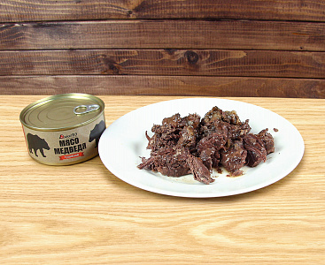 Превью Тушеное мясо медведя (тушенка из медвежатины)